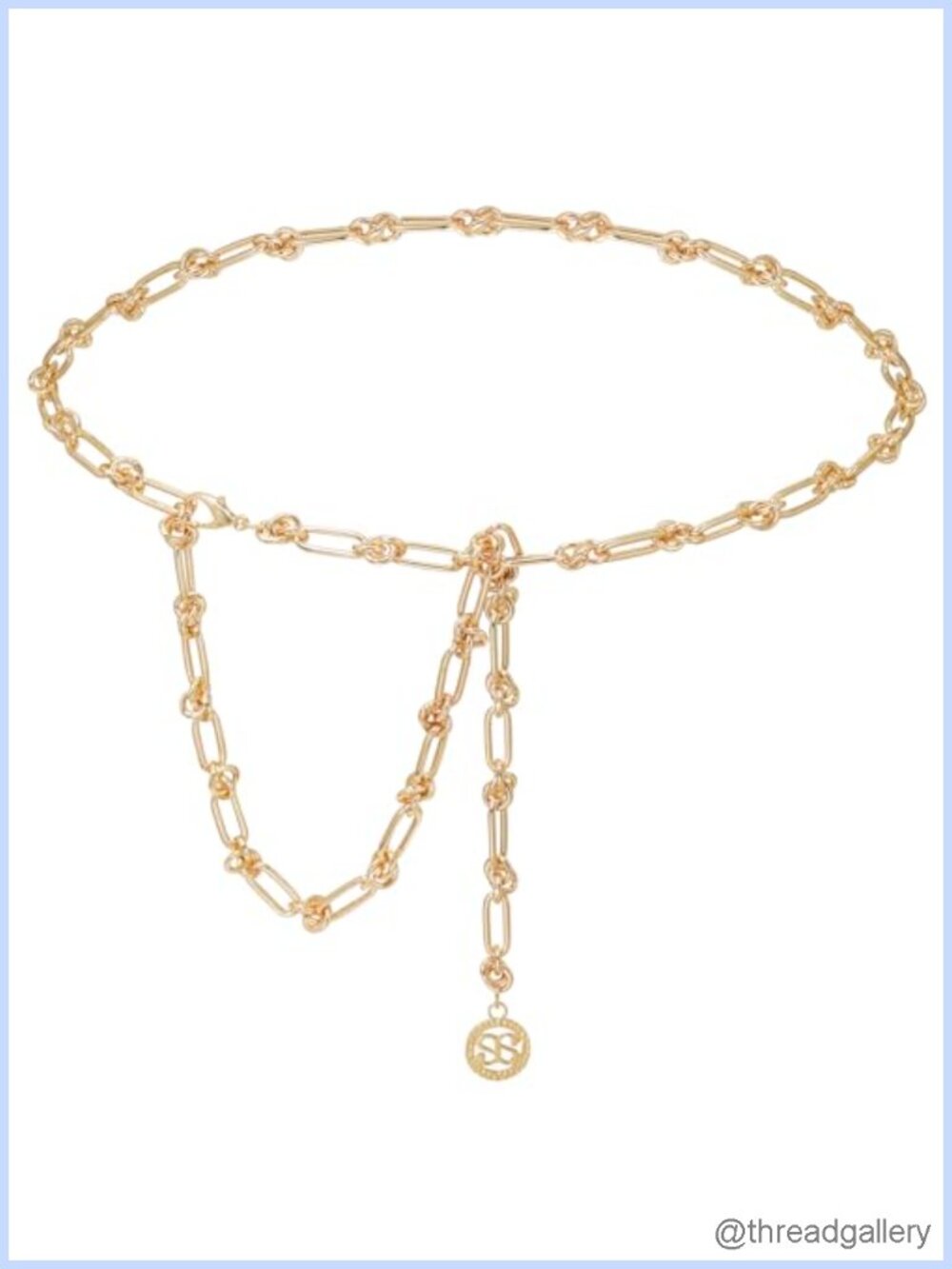 Metal Waist Chain Adjustable Buckle Belt for Dresses Jeans
